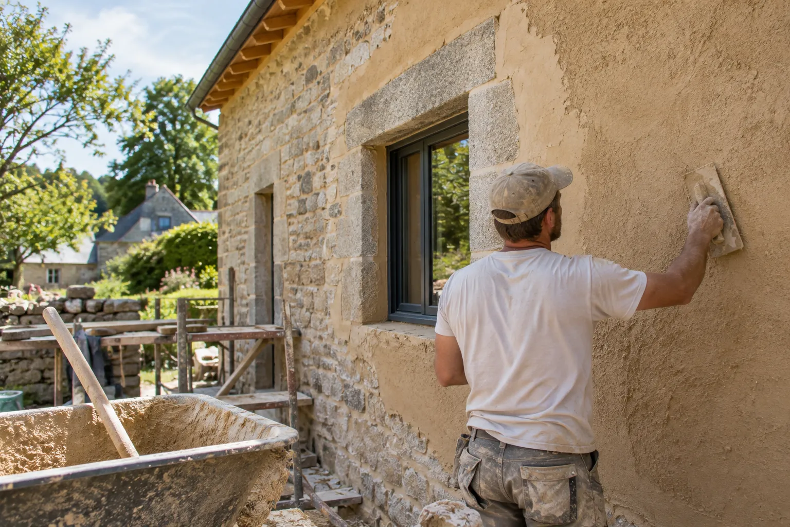 Maçon ravaleur spécialiste des enduits naturels sur Rennes, Irodouer et en Ille et Vilaine